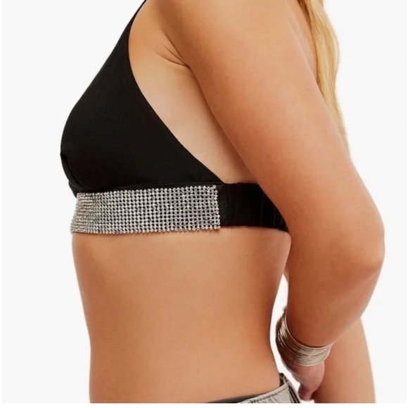 Free People Black and Silver Halter Top - Picture 4 of 4